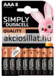 Duracell AAA Simply ceruza elem 8db (LR03)