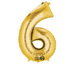 Grabo Balon folie cifra 6 auriu 66cm