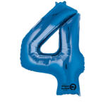 Grabo Balon folie cifra 4 albastru 66cm