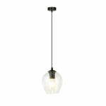 Emibig Pendul modern negru cu glob din sticla transparenta Istar (679/1)