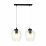 Emibig Lustra moderna neagra cu 2 pendule din sticla transparenta Istar (679/2)