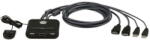 ATEN Switch KVM Aten CS22HF 2-Port USB FHD HDMI Cable KVM Switch (CS22HF-AT) - vexio