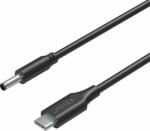 Unitek C14120BK USB-C apa - 4.5 x 3.0mm DC Dell apa Töltő kábel - Fekete (1.8m) (C14120BK-1.8M)