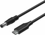 Unitek C14116BK USB-C apa - 5.5 x 2.5mm DC Tohsiba / Asus apa Töltő kábel - Fekete (1.8m) (C14116BK-1.8M)
