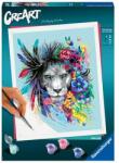 Ravensburger CreArt Leu multicolor cu flori (20224) Carte de colorat
