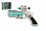 Teddies Pistol din plastic alimentat cu baterie de 20 cm cu sunet și lumină într-o cutie (00850259)