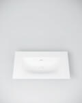 MARMY Crystal beépíthető öntött márvány mosdó 80x46, fényes fehér 807719081110 (80 7719 08 11 10)