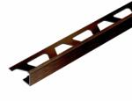 Celox OX 12 mm L alakú alumínium csempeszegély eloxált szálcsiszolt bronz színű 12x2500 mm-es profil