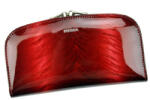 Patrizia mintás, piros női bőr pénztárca, RFID 18, 5 × 10 cm (P-FF-123-RED)