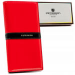 Peterson női piros színű lakkbőr pénztárca RFID, 19×9, 5 cm (Z-50108541)