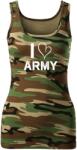 DRAGOWA női atlétapólók i love army, camouflage 180g/m2