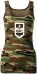 DRAGOWA női atlétapólók army girl, camouflage 180g/m2