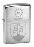 Zippo benzines öngyújtó Szlovákia címerével, krómozott