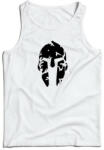DRAGOWA férfi ujjatlan trikó Spartan, fehér 160g/m2