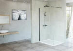 Niagara Wellness Felicia Black 100x195 cm Walk-in zuhanyfal, fekete kerettel