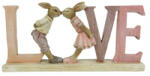 Clayre & Eef Love nyuszik húsvéti dekorfigura 19x3x9cm