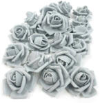  Polifoam rózsa virágfej habrózsa 4 cm - Szürke