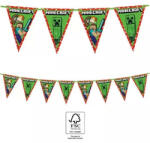  Minecraft Green zászlófüzér FSC 2, 3 m (PNN95661) - oliviashop