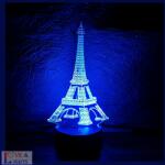 Love & Lights Eiffel torony mintás 3D illúzió lámpa