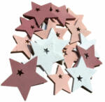  Fa csillagok - rózsaszín/fehér - csomag (6418)