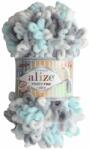 alize Puffy Fine Color 5939 - menta, szürke, fehér (kötés) (097)