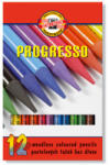 KOH-I-NOOR Lakkba foglalt Színes ceruza Koh-I-Noor 8756/12 készlet Progresso Művészeti termék - grafitrúd