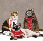 Ambiente Szalvéta PPD karácsonyi Scarf Cats 33x33cm, 20db/csomag