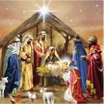 Ambiente Szalvéta karácsonyi 33x33cm Nativity Collage 20db/csomag 3 rétegű