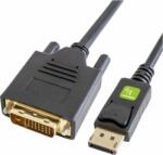 TECHLY ICOC DSP-C12-030 DisplayPort 1.2 - DVI-D Kábel 3m - Fekete (ICOC DSP-C12-030)