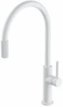 Omnires Baterie bucatarie cu sistem filtrare D1 alb mat Omnires Switch cu 3 cai, pentru apa filtrata (SW9057-FD1WM)