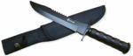 Foxter Taktikai túlélő kés Rambo Finka Foxter, 35 cm, tok, fekete (SIM661400)