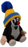 Mubrno Birou central Moravian Mole 14 cm sezut, beanie albastru-galben (49916G)
