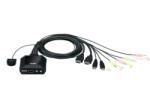 ATEN Switch KVM Aten CS22H 2-Port USB 4K HDMI Cable KVM Switch with Remote Port Selector (CS22H-AT)
