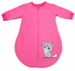 AB ABR Belül bolyhos hosszú ujjú hálózsák - Rózsaszín - Cica - 2, 5 TOG (56)