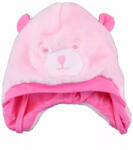  Wellsoft bélelt megkötős sapka Maci hímzéssel rózsaszín (74)