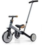 Milly Mally - Tricicletă pentru copii 4in1 Optimus Plus cu bară de ghidare gri (5901761128543)