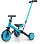 Milly Mally - Tricicleta pentru copii 4in1 Optimus Plus cu bară de ghidare albastru (5901761128529)