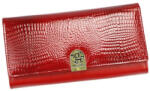 Gregorio nagyméretű, croco mintás piros női pénztárca 18, 5 × 9, 5 cm (G-GL-100-RED)