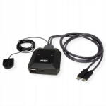 ATEN Switch KVM Aten US3312 2-Port USB-C 4K DisplayPort KVM Switch with Remote Port Selector (US3312-AT)