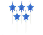 Godan Metallic Blue Star, Kék csillag tortagyertya, gyertya szett 5 db-os (MLG129977)