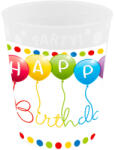  Happy Birthday Streamers pohár, műanyag 250 ml (PNN96257)