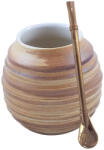  Ceramic Mate Cup - Honey Model + Bombilla Gringo Rose Gold