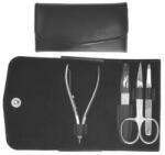 Erlinda Solingen Set de manichiură 4 obiecte, 00136, negru - Erlinda Solingen Top Grain Manicure Set