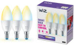 Philips WiZ okos E14 LED, gyertya forma, 2200-6500 K, 40 W izzó helyett, 3 darabos (929002448733)