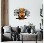 Asir Fali dekoráció 76x58 cm fa/fém fák mintával 279ENZ1783 (AS1648)