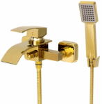 Gamma Elva - Fürdőkádtöltő Csaptelep szett - Vízesés vízsugarú, Arany (BEAW-GD)