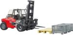 BRUDER Bruder Linde HT160 модел мотокар с палет, червен/черен, 3 палета (02513)