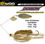 Biwaa SPINNERBAIT DOGON 1/2oz 14gr 05 Gold Ayu-Gold Blades (B001559) - koi-farm