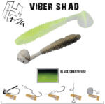 Herakles VIBER SHAD 3.8" 9.7cm BLACK CHARTREUSE (ARHKEL07)