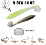 Herakles VIBER SHAD 3" 7.6cm WHITE SILVER (ARHKEM05)